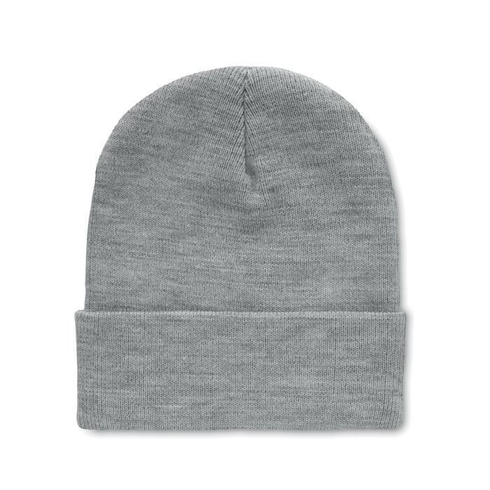 Beanie in RPET with cuff Bianco/Grigio item picture front