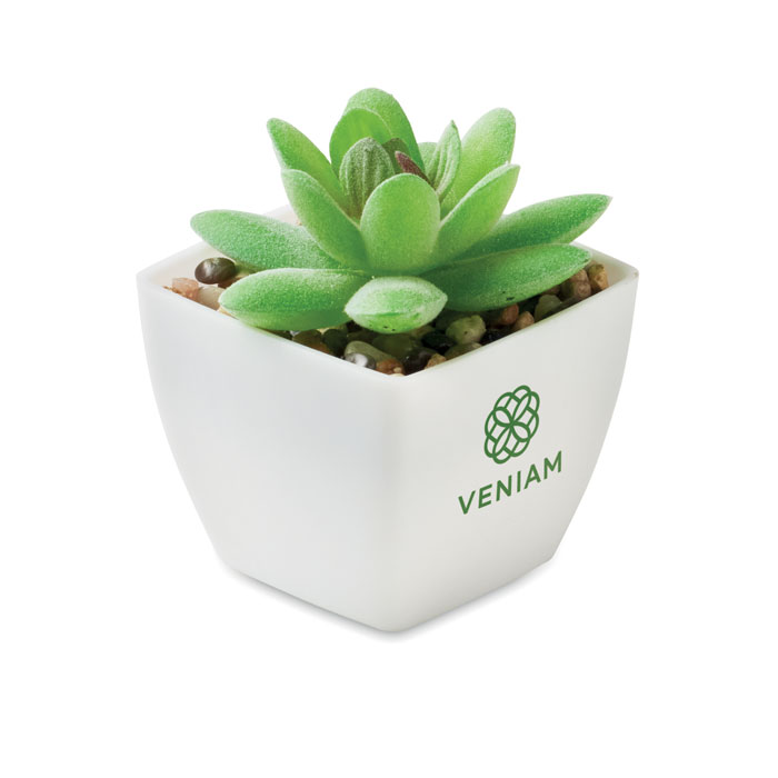 Mini pianta artificiale Bianco item picture printed