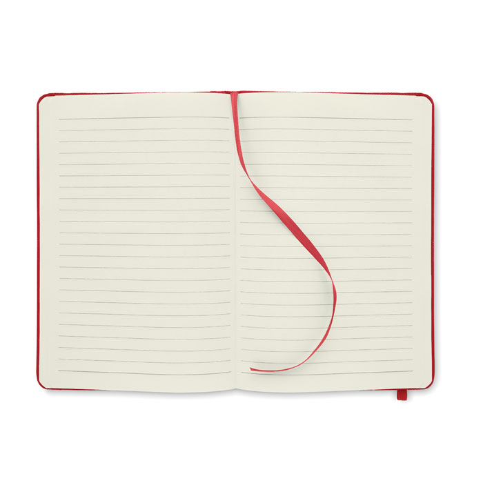 A5 RPET notebook 80 lined Rosso item picture open