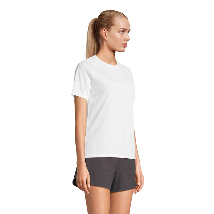 VORTEX WOMEN RAGLAN T-SHIRT Bianco item picture side