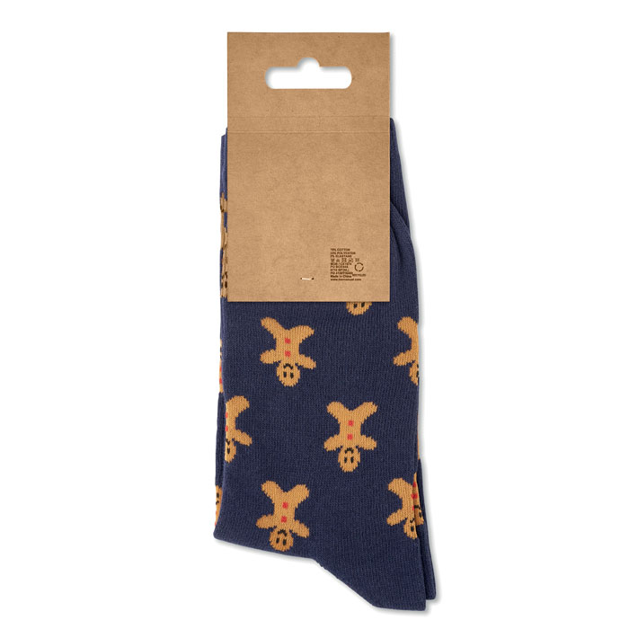 Coppia di calzini natalizie L Blu item picture open