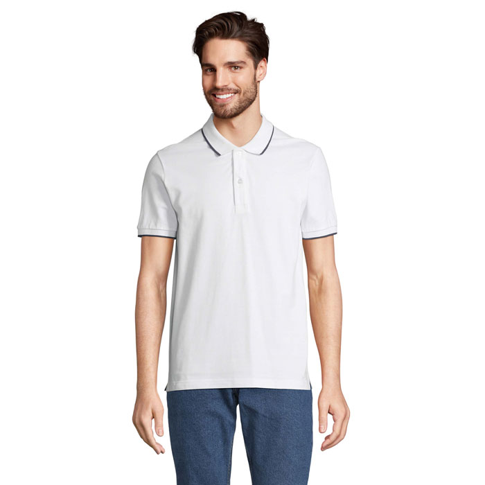 PALERMO POLO White/French Navy item picture front