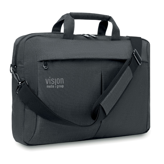 Laptopbag in 360D polyester Grigio item picture printed