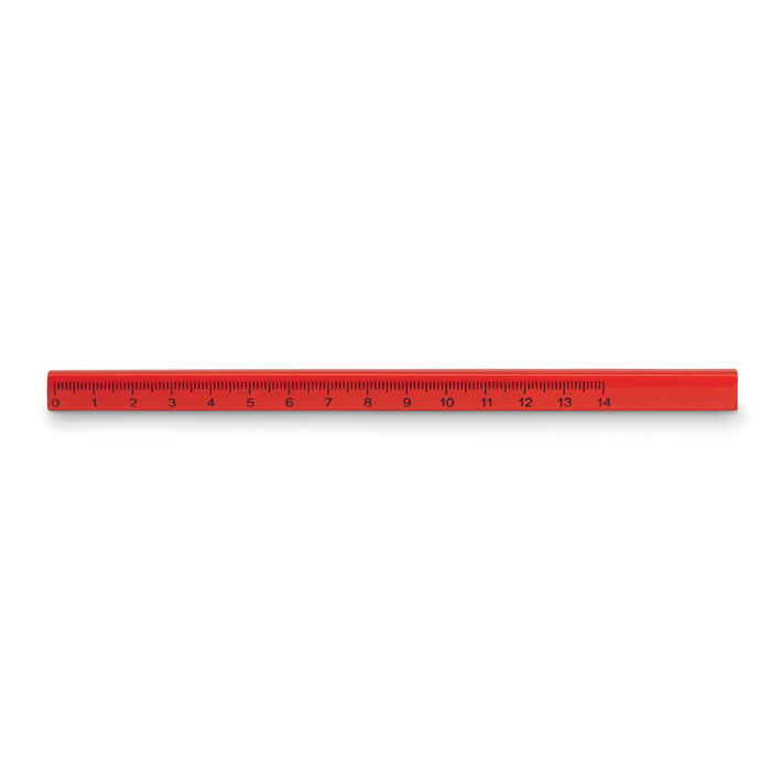 Carpenters pencil with ruler Rosso item picture front
