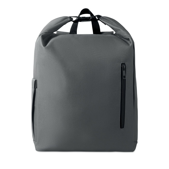 15'' roll top laptop backpack Grigio Pietra item picture side