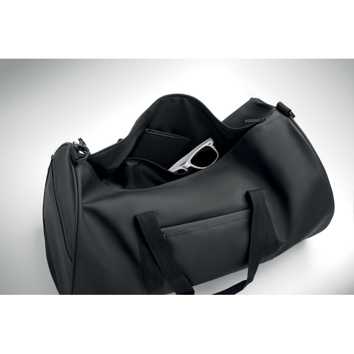 Duffle bag in 600D RPET Nero item picture side