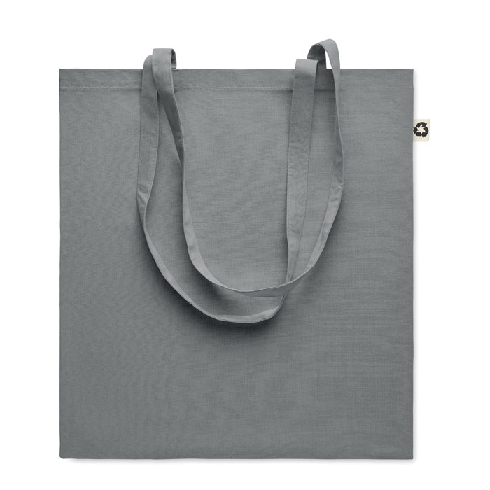 Recycled cotton shopping bag Grigio Pietra item picture side