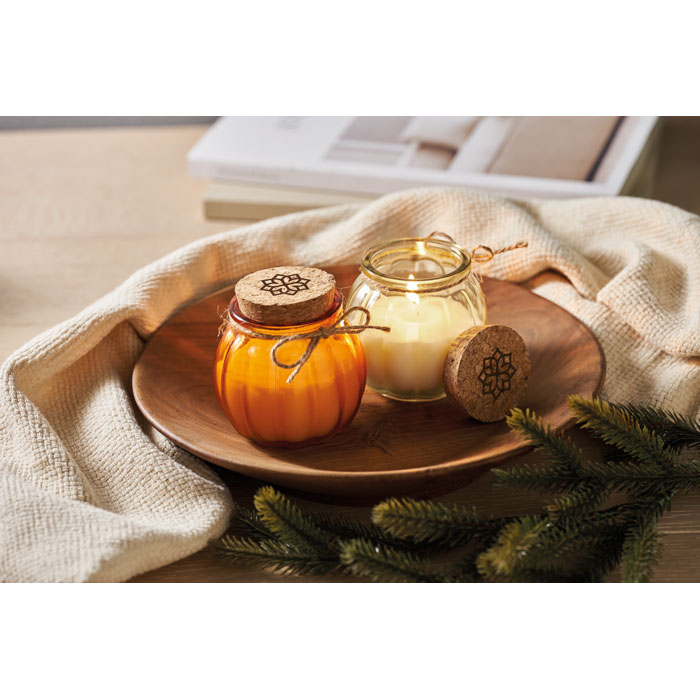 Candela vegetale vaniglia Arancio item picture 2