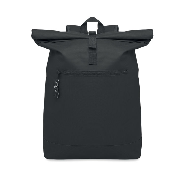 600Dpolyester rolltop backpack Nero item picture front