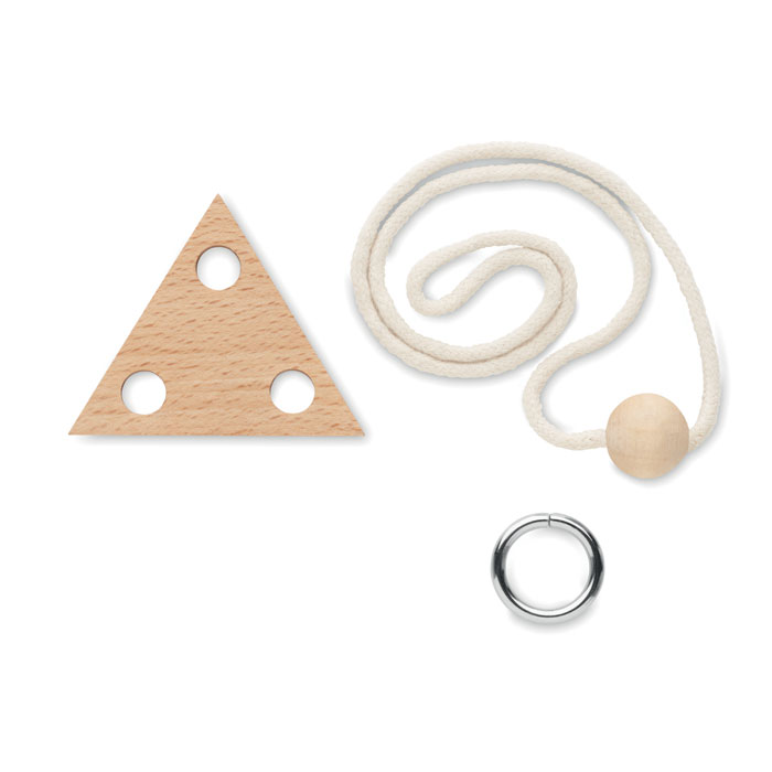 Wooden brain teaser triangle Legno item picture back