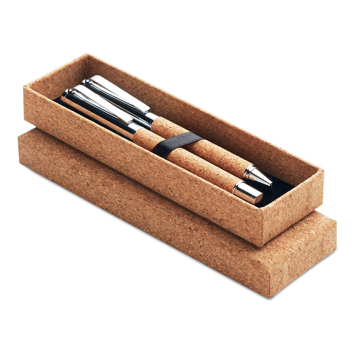 Set penne in sughero wood item picture front
