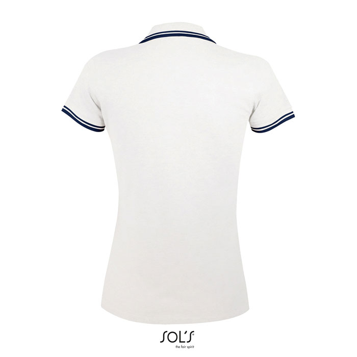Polo donna PASADENA 200g white / navy item picture back