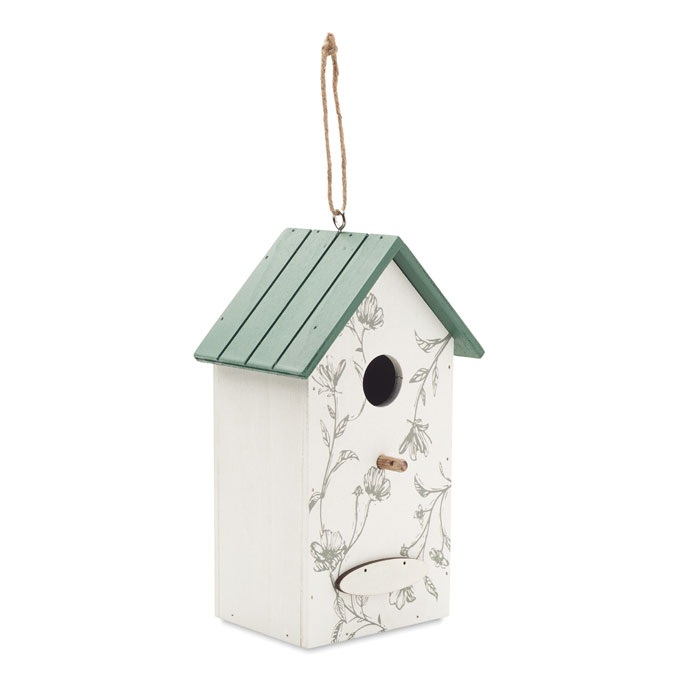 Bird house in plywood Bianco item picture front