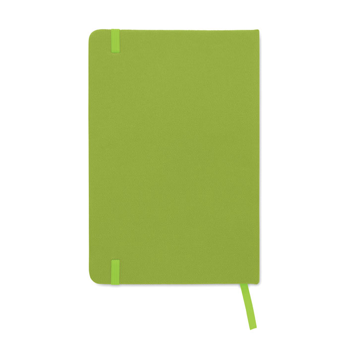 Notebook A5 in 600D RPET Lime item picture back