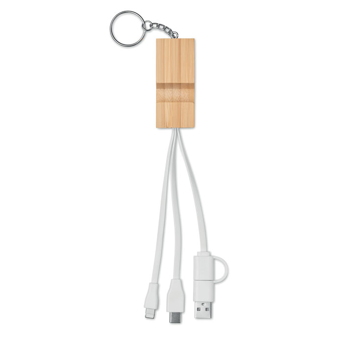 Bamboo key ring and stand Legno item picture back