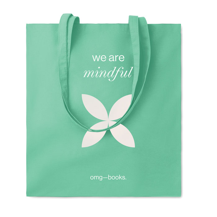 140gr/m² cotton shopping bag Verde Menta item picture printed