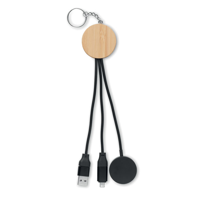 Key ring with 4 in 1 60W cable Nero item picture 1