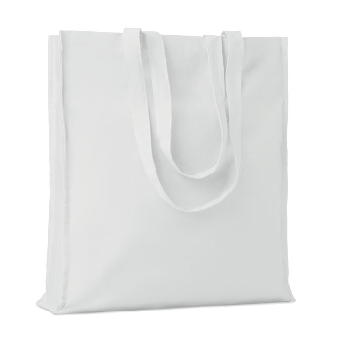 Shopper in cotone c/soffietto white item picture front