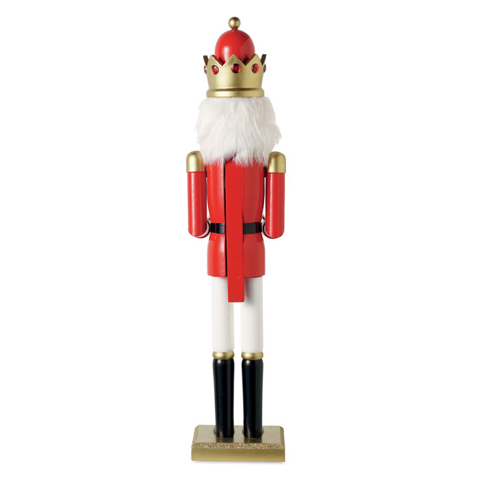 Large wooden nutcracker Rosso item picture open