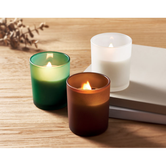 Plant based wax candle 80 gr Marrone item ambiant picture