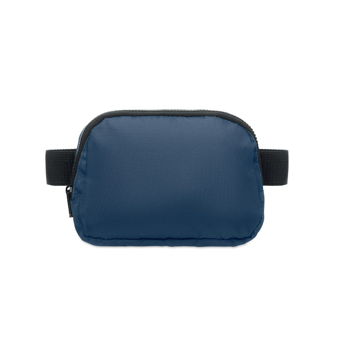 300D RPET polyester waist bag Blu item picture back