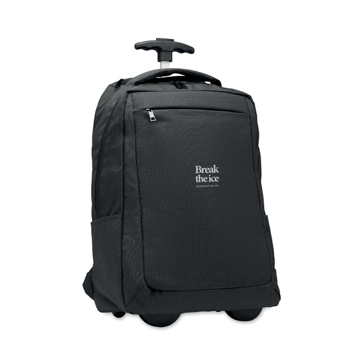 480D RPET backpack trolley Nero item picture back