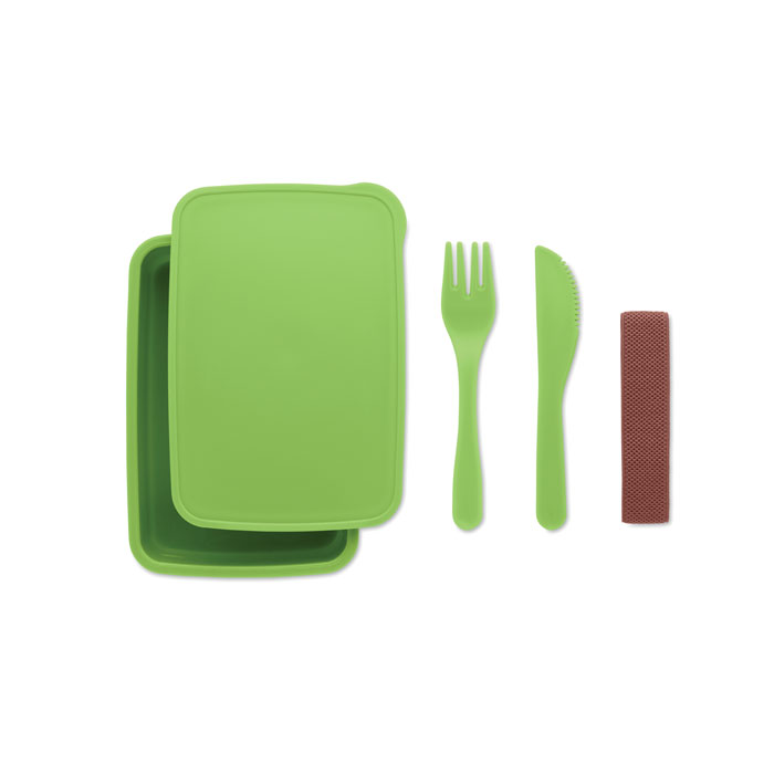 Lunch box with cutlery Lime item picture top