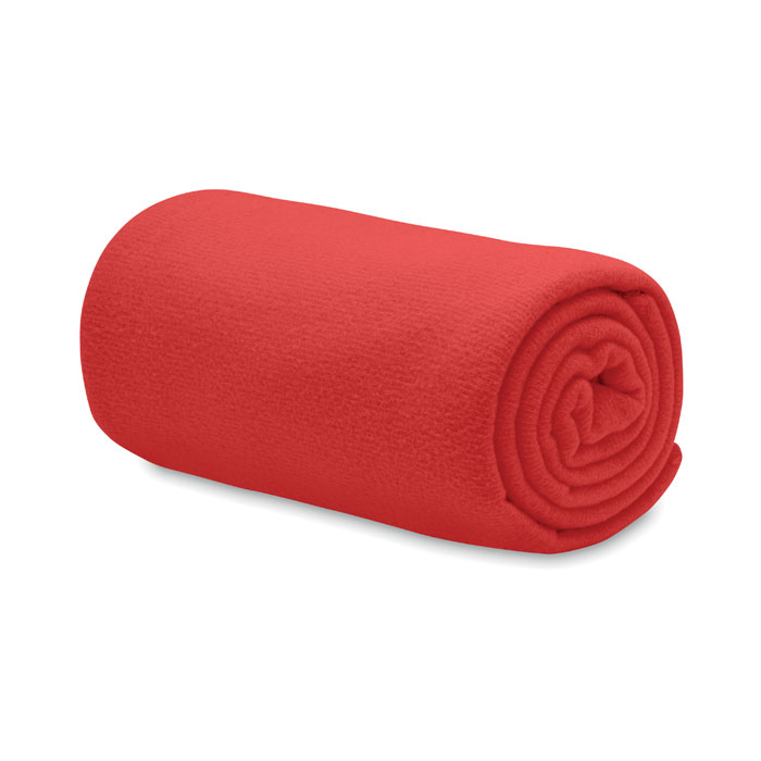 RPET fleece blanket 130gr/m² Rosso item picture side