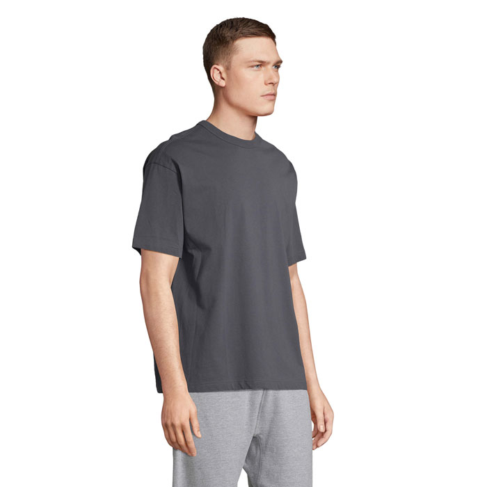 BOXY MEN T-SHIRT OVERSIZE Grigio Topo item picture side