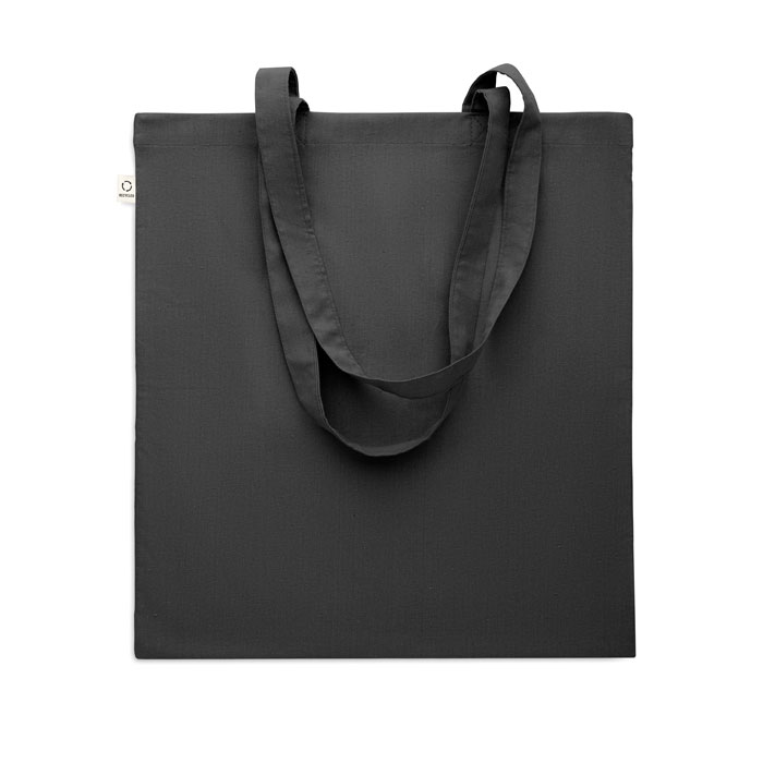 Recycled cotton shopping bag Nero item picture open