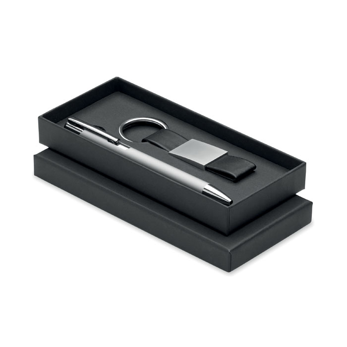 Penna e portachiavi in PU Argento item picture front
