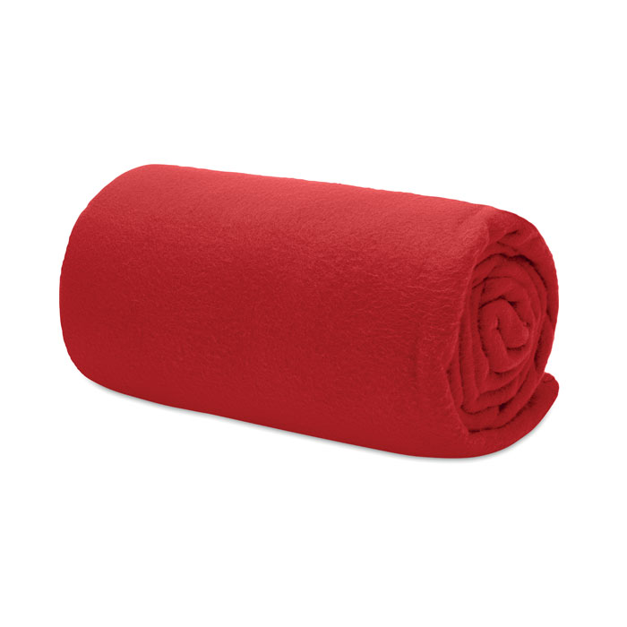 RPET fleece travel blanket Rosso item picture back