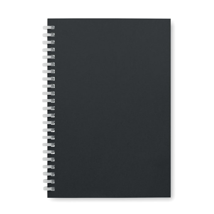 Notebook in cartone riciclato A Nero item picture side