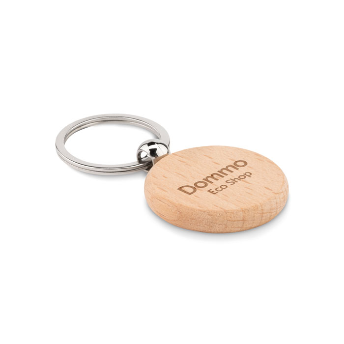 Round wooden key ring Legno item picture printed