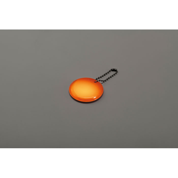 Portachiavi tondo riflettente Arancio Neon item picture 6