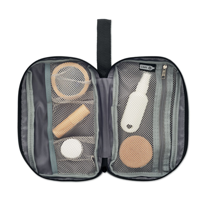 Beauty case 600D RPET Nero item picture top