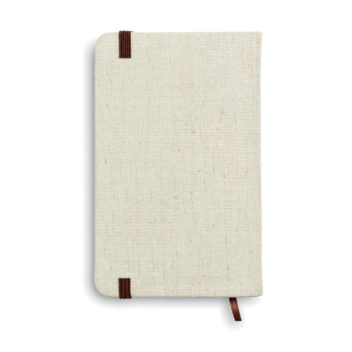 Notebook con cover in canvas Beige item picture side