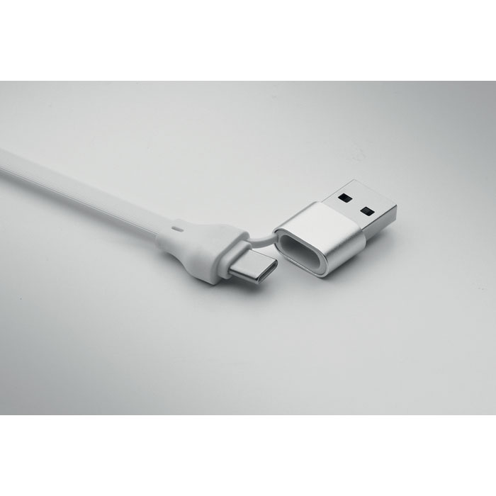 60W cable keyring recycled ABS Bianco item picture 6