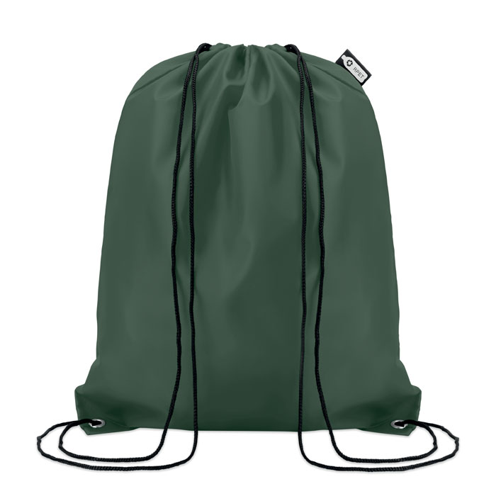 190T RPET drawstring bag Verde Scuro item picture front