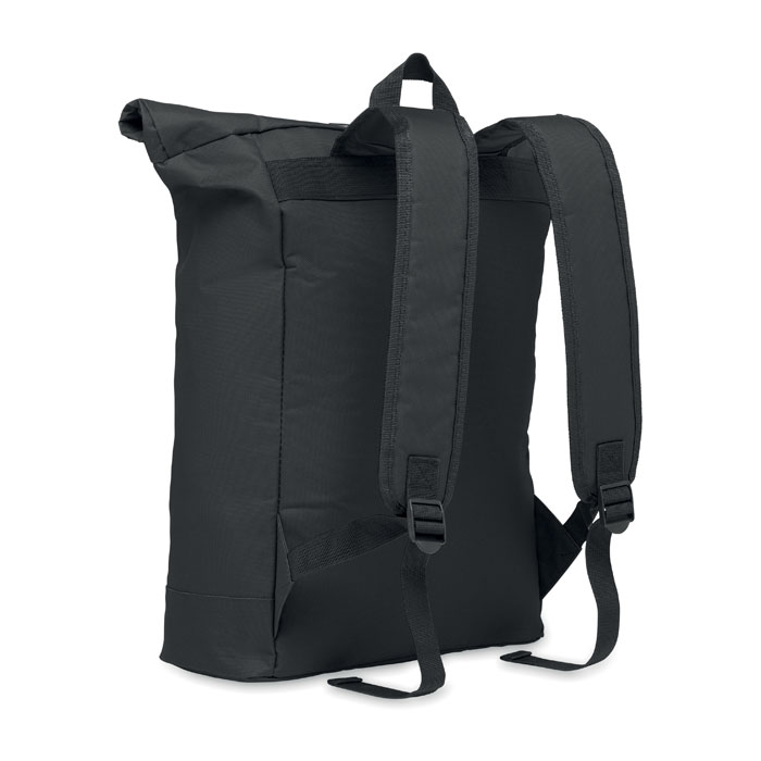600Dpolyester rolltop backpack Nero item picture back