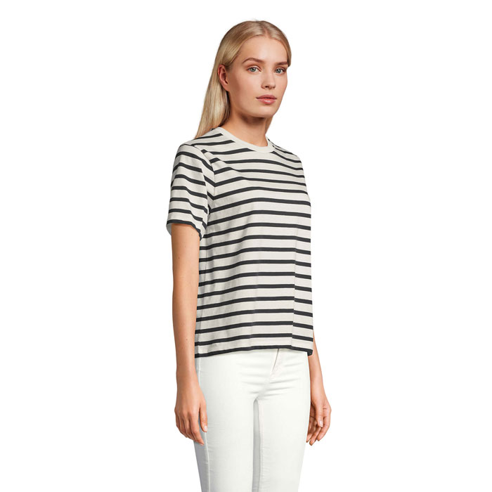 LEGEND DONNA MAGLIETTA Off White| Navy item picture side