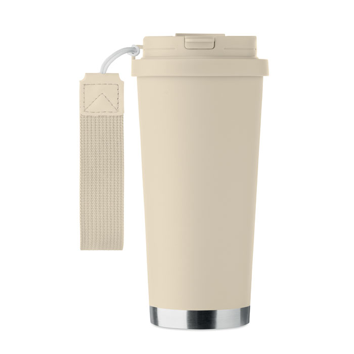 Double wall tumbler 500ml Beige item picture back