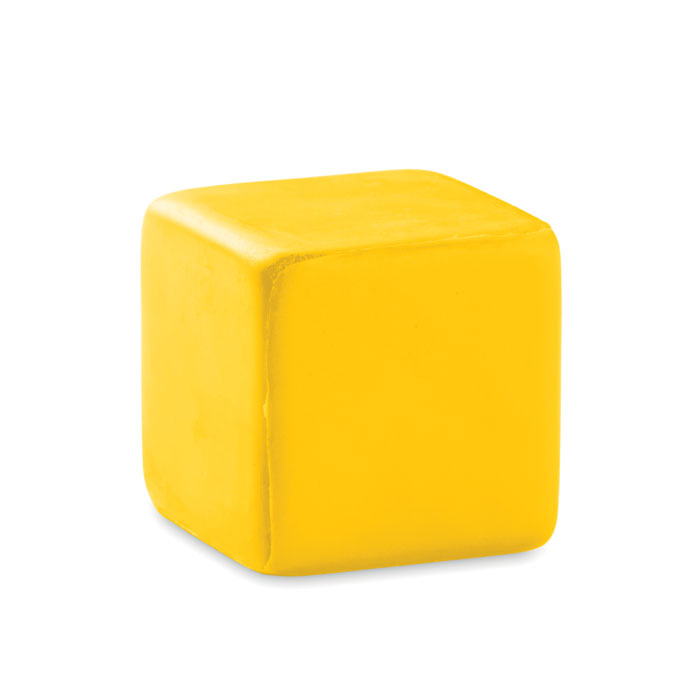 Anti-stress square yellow item picture front