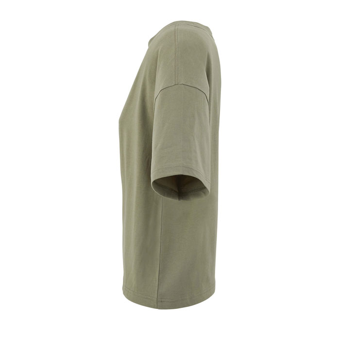 BOXY WOMEN OVERSIZE T-SHIRT Kaki item picture side