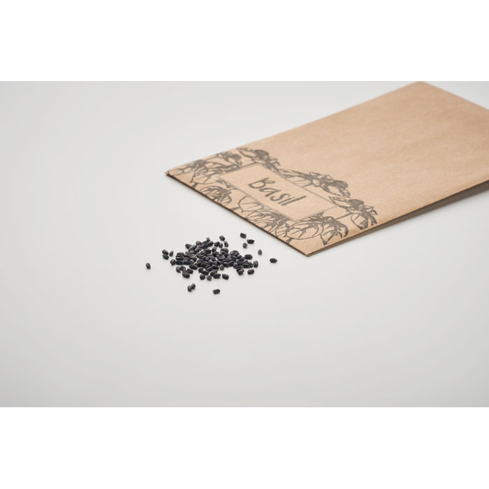 Basil seeds in craft envelope Beige item detail picture
