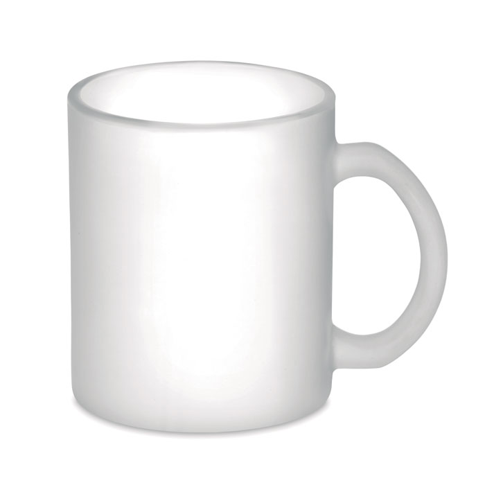 Glass sublimation mug 300ml Bianco Trasparente item picture front