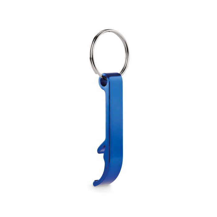 Recycled aluminium key ring Blu item picture side