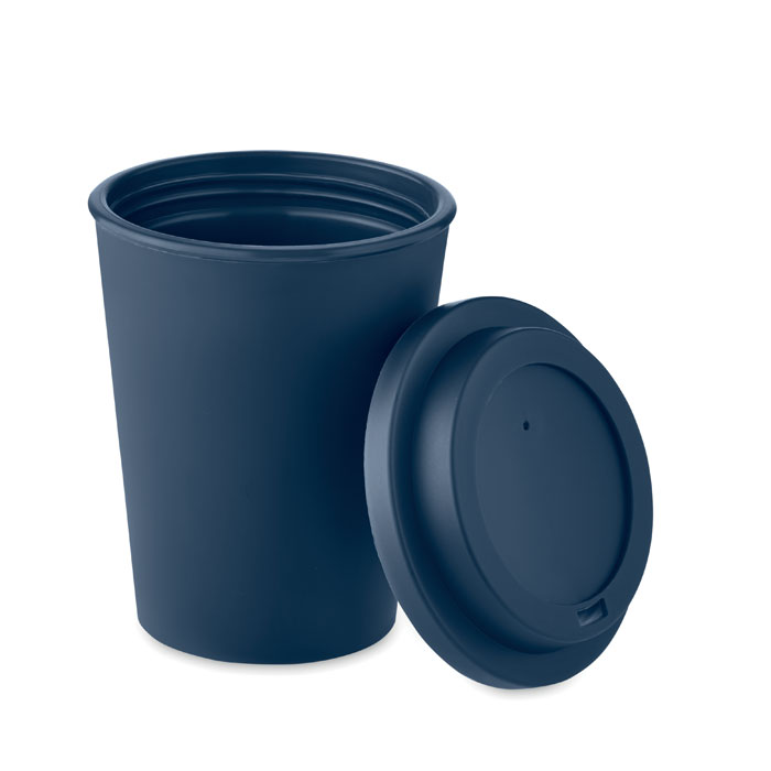Double wall tumbler PP 300 ml Francese Navy item picture side