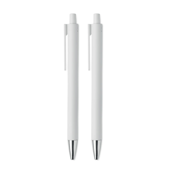 Recycled aluminium pen set Bianco item picture side