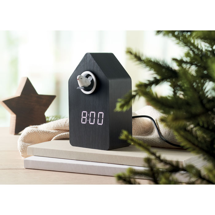 MDF cuckoo alarm clock Nero item ambiant picture